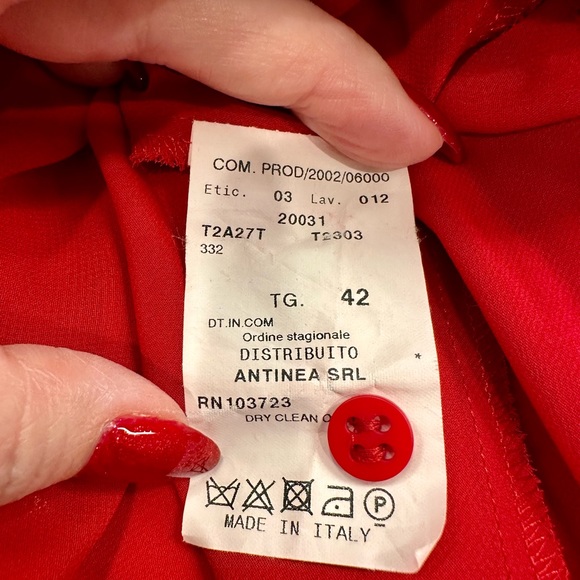 Emporio Armani - Red Silk Dress - made in Italy - EUC - size 8 - Picture 16 of 16